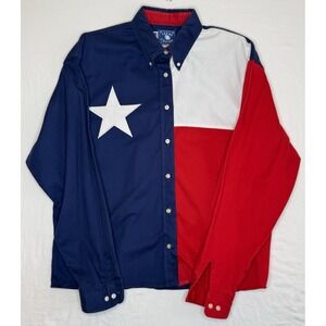 Vintage Texas Cotton Men's XXL Woven Cotton Colorblock Texas Flag Made in USA